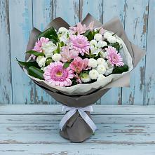 Букет цветов из:  Герберы, Альстромерии и Хризантемы #REPLACE_PRED# Карагаче