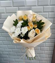 Букет цветов из:  Розы и Хризантемы в Карагаче