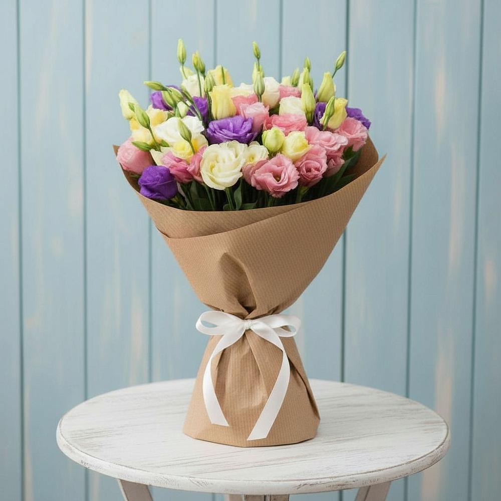 Букет цветов из: Лизиантусы в Карагаче