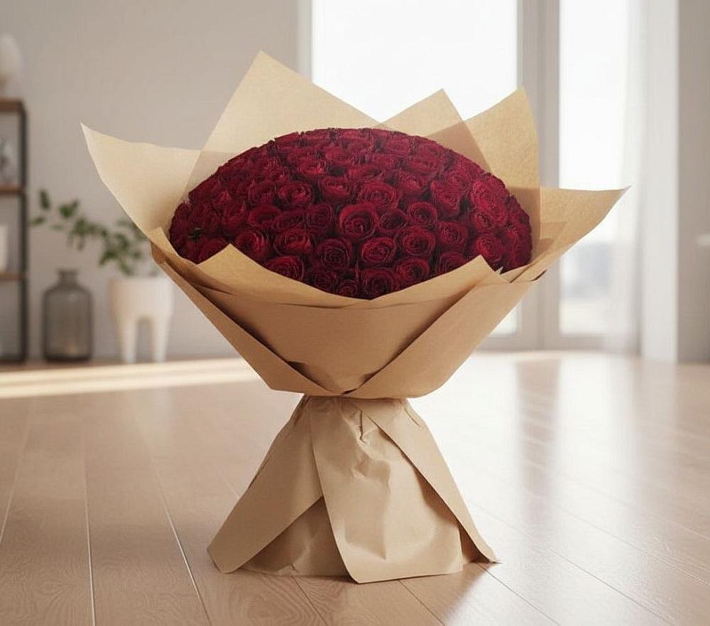 Букет 101 Красная роза в Карагаче