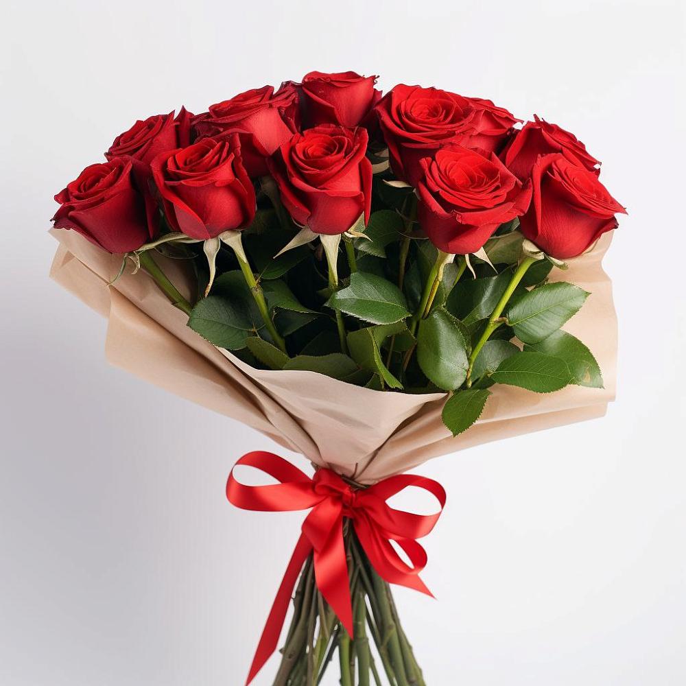 Букет 11 Красных роз Эдлесс Лав в Карагаче