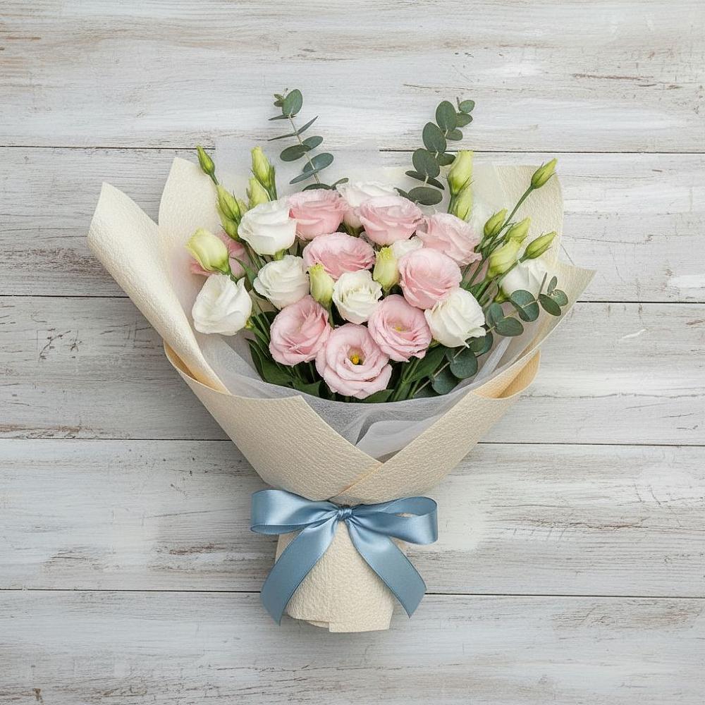 Букет цветов из: Лизиантусы в Карагаче